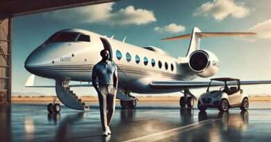 Tiger Woods and his private jet