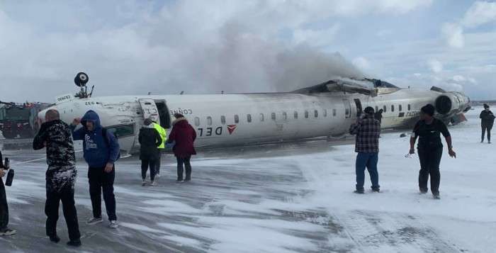 Delta Flight Crash in Toronto: All Passengers Survive as Plane Flips on Landing